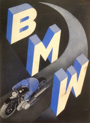 1930 BMW art deco poster